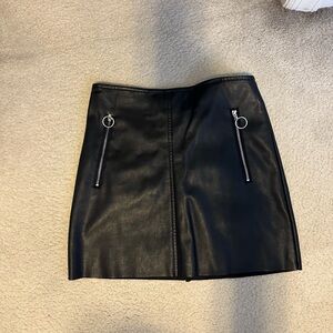 Forever 21 Black Mini Skirt with Zipper Accents